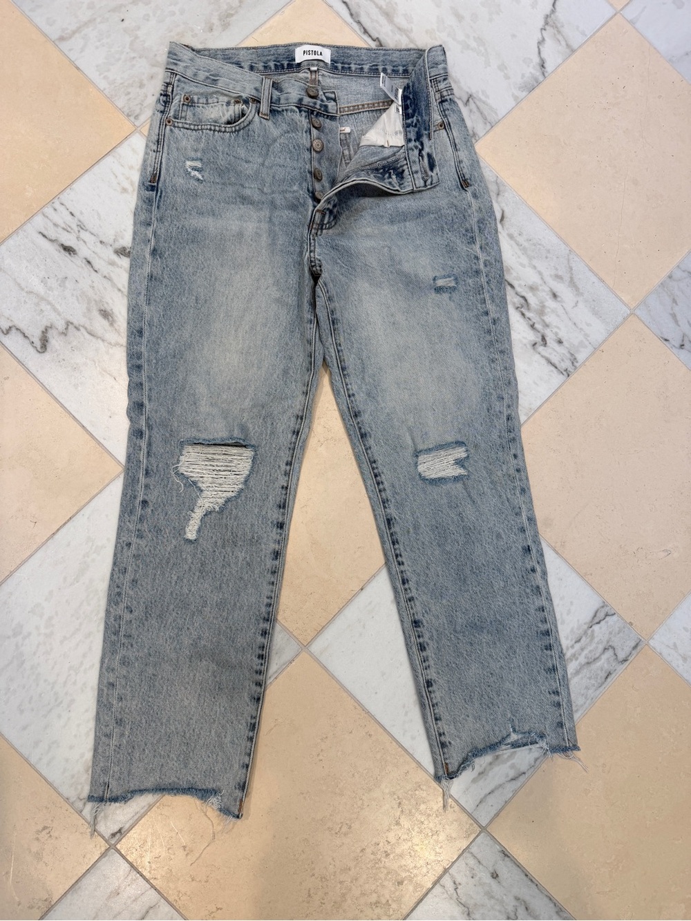 Pistola Charlie High-Rise Distressed Light Blue Women’s Jeans Sz: 27